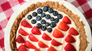Red, White, and Blue Maple Activated Pecan Pretzel Pie
